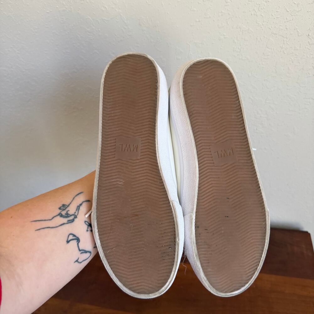 Madewell Sidewalk Low-Top White Leather Lace Up Sneakers Womens 7.5M Classic - Picture 4 of 8
